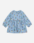 Bobo Choses - baby - game pawns allover denim dress - light blue