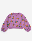 Bobo Choses - kids - Tangerine all over cropped sweatshirt