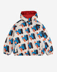 Bobo Choses - kids - doggy mate allover reversible anorak - offwhite