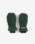 Bobo Choses - kids - color block sheepskin mittens - green/blue