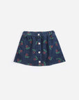 Bobo Choses - kids - Stamp Bloom all over denim skirt