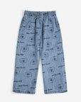 Bobo Choses - kids - Pickles The Dog all over light denim pants