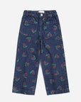 Bobo Choses - kids - stamp bloom allover denim pants