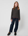 Bobo Choses - kids - stripes turtle neck t-shirt - multicolor