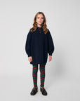 Bobo Choses - kids - clover polo sweatshirt dress - midnight blue