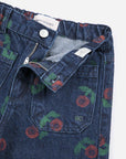 Bobo Choses - kids - stamp bloom allover denim pants