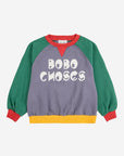 Bobo Choses - kids - colorblock ranglan sweatshirt - multicolor