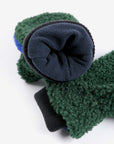Bobo Choses - kids - color block sheepskin mittens - green/blue