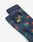 Bobo Choses - baby - stamp bloom allover long shorts