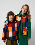 Bobo Choses - kids - tiles reversible sheepskin jacket - multicolor