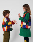 Bobo Choses - kids - tiles reversible sheepskin jacket - multicolor