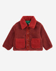 Bobo Choses - baby - la oca allover reversible sheepskin jacket - green