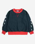 Bobo Choses - kids - colorblock sweatshirt - midnight blue