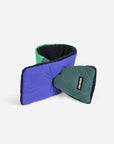 Bobo Choses - kids - color block sheepskin neck warmer - green/blue