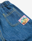 Bobo Choses - baby - taxi saurus tag denim pants
