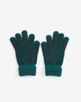 Bobo Choses - kids - stripes knitted gloves - green