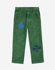 Bobo Choses - kids - joker corduroy pants - green