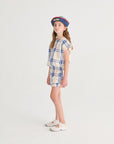 Bobo Choses - kids - Fun Tartan ruffled woven shorts