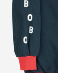 Bobo Choses - kids - colorblock sweatshirt - midnight blue