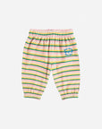 Bobo Choses - baby - have fun striped joggers - multicolor cream