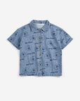 Bobo Choses - kids - Pickle The Dog all over denim shirt