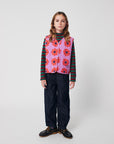 Bobo Choses - kids - kaleidoscope allover quilted vest - purple