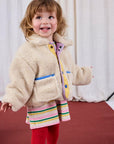 Bobo Choses - baby - game pawns allover reversible sheepskin jacket - lavender