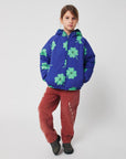 Bobo Choses - kids - lucky clover allover reversible anorak - purple