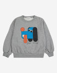 Bobo Choses - kids - doggy mate sweatshirt - heather grey