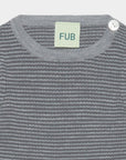Fub - baby - rib merino wool top - steel/dark navy