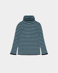 Fub - kids - merino wool rollneck - dark navy/light teal