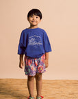 Maison Mangostan - beverly floral short - purple