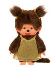 Monchhichi - girl with gold glitter dress (20cm)