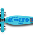 Micro Step - foldable Scooter Maxi Micro deluxe led- blue