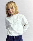 The New Society - blanca blouse - Moonlight white