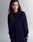 The New Society - Nora TEEN Short Dress - infinite Navy