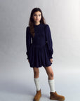 The New Society - Nora TEEN Short Dress - infinite Navy