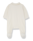 1+ in the family - noah - footed onesie - ecru