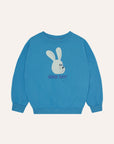 The campamento - kids - rabbit sweatshirt - blue