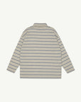 Main Story - roll neck rib top - grey melange stripe