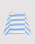 The new society - teens - burnet t-shirt - vista blue stripes