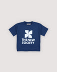 The new society - tns logo t-shirt - indigo denim