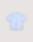The new society - almond shirt - vista blue stripes