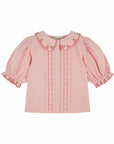 Emile et Ida - embroidered gingham blouse - vivi