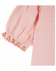 Emile et Ida - embroidered gingham blouse - vivi