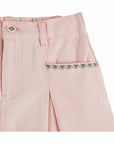 Emile et Ida - cherry pockets canvas skirt - macaron