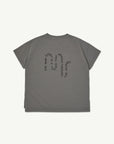 Main story - oversized tee - plum kitten