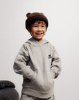 The New Society - TNS logo hoodie - grey melange