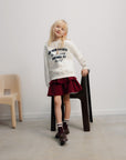 The New Society - TNS logo skirt - rumba red