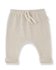 1+ in the family - antony - soft stripe fleece pants - beige